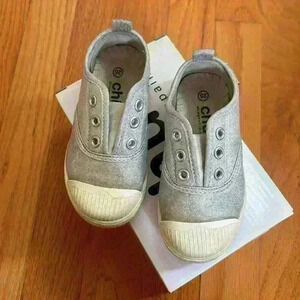 Silver Chus Glitter Slip On No Lace Sneaker